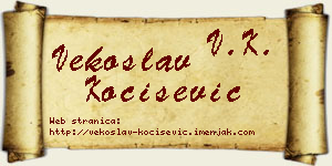 Vekoslav Kočišević vizit kartica